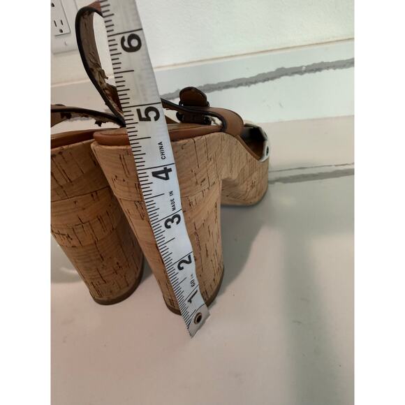 COACH Women's Platform Leather Sandals Shoes Chunky Heel Open-Toe Size 9 - Picture 9 of 15